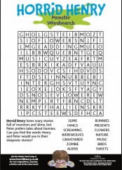 Horrid Henry's Monster Wordsearch