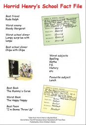 Horrid Henry's School Fact File