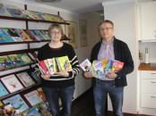 Marna Jacobsen and Niels Jakup Thomsen from Francesca's Faroese publishers, Bókadeildin Føroya Laerarafelag